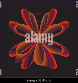 Abstract butterfly with gradient wings Stock Vector