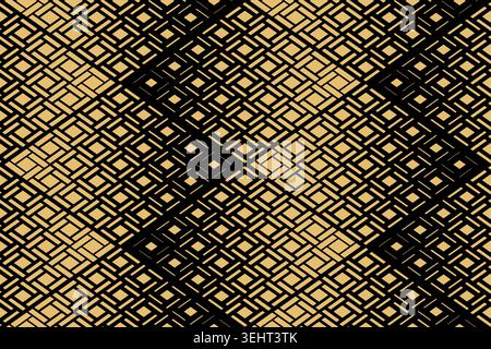 Abstract geometric pattern. Seamless vector background. Gold and black halftone. Graphic modern pattern. Simple lattice graphic design Stock Vector