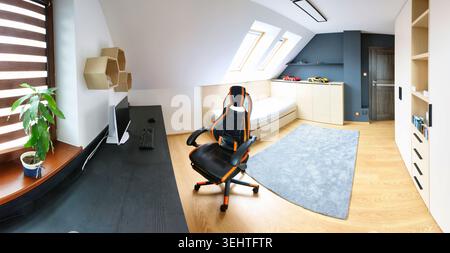 Modern children boy room - panorama Stock Photo