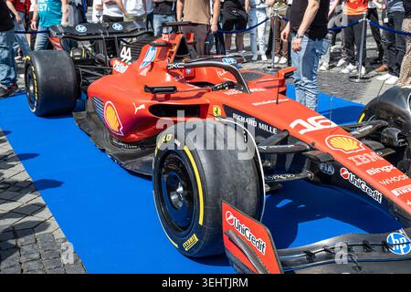 Sibiu, Romania - May 25, 2026 a Ferrari SF-26 Formula 1 car unveiled ...