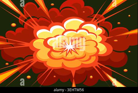 Cartoon burst explosion background Stock Vector
