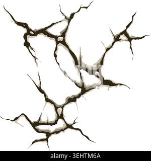 Wall crack texture Stock Vector