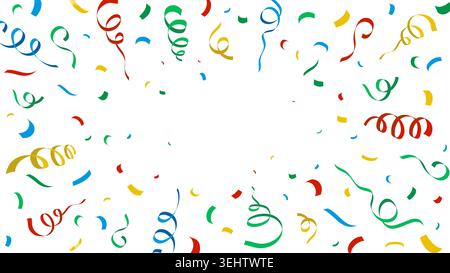 Colorful confetti explosion background. Celebration congratulations confetti. Invitation, greeting card. Template for party, birthday, carnival Stock Vector