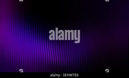 Vertical lines on glass creating a corrugated texture with vibrant purple and violet light gradients, providing an elegant backdrop Stock Photo