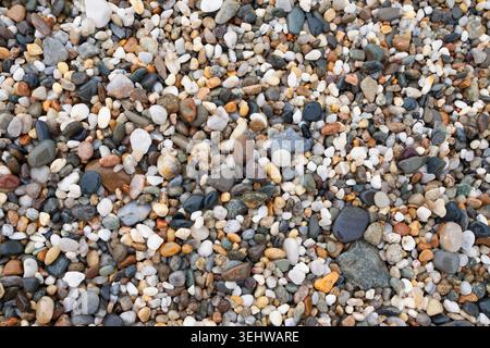 Close-up of pebbles on beach Stock Photo