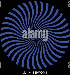 Blue radial abstract spiral pattern design Stock Vector