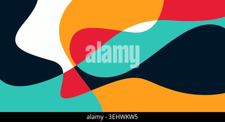 Colorful liquid fluid background vector. abstract wave background Stock Vector