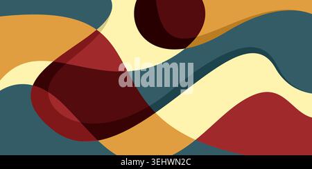 Abstract Fluid With Vintage Color Background. Poster Abstract Vector Stock Vector
