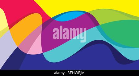 Colorful liquid fluid background vector. abstract wave background vector Stock Vector