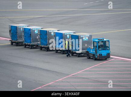 Amsterdam, The Netherlands, 02.05.2026, KLM Royal Dutch Airlines ground staff working on airport operations Stock Photo