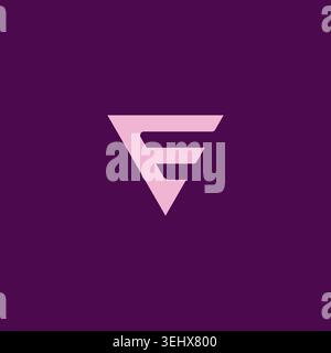 Letter E Triangle Logo Vector Stock Vector