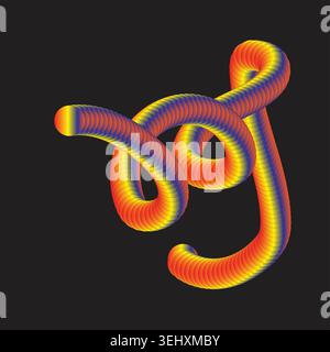 Colorful abstract swirl design with gradient effect Stock Vector
