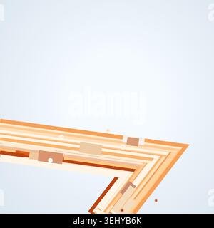 Minimal vector background featuring one sharp geometric chevron in aqua tones Stock Vector