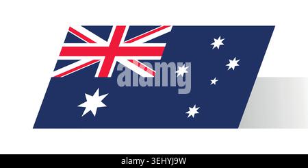 Flag of Australia. Australian national symbol in official colors. Template icon. Abstract vector background Stock Vector
