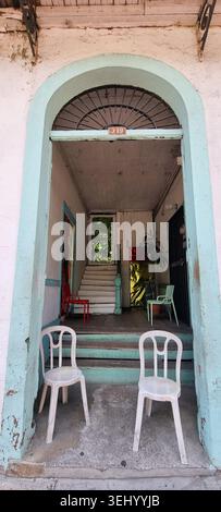 Old house entrance in Panama City Stock Photo
