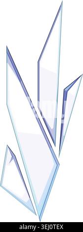 Abstract glass shards forming delicate crystal structure Stock Vector