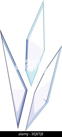 Abstract glass shards forming delicate visual composition Stock Vector