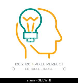 Inspiration two color line icon Stock Vector
