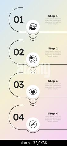 Change management timeline rounded structure infographic 4 steps Stock Vector