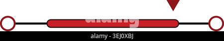 Price range slider adjusting value selection interface Stock Vector