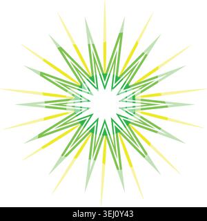 Abstract radial burst creating dynamic star explosion design Stock Vector
