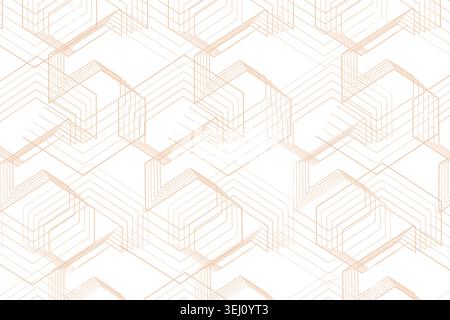 Clean geometric labyrinth background with repeated angular maze lines and subtle layered spacing Stock Vector