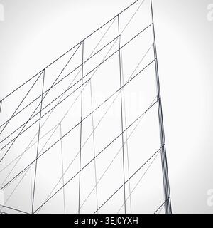 Abstract futuristic pyramid structure rendered as a clean geometric network background Stock Vector