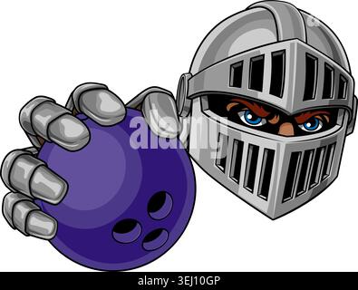 A medieval knight warrior in armour gamer cartoon character sports team ...