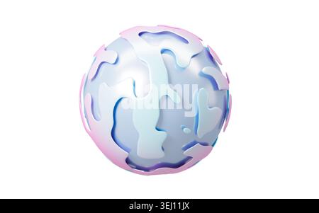 Abstract spherical background, 3d rendering. 3d illustration. Stock Photo