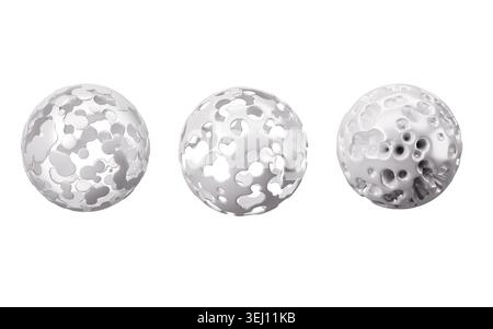 Abstract spherical background, 3d rendering. 3d illustration. Stock Photo