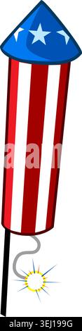 July 4th - Rocket B Stock Vector