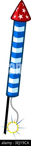 July 4th - Rocket C Stock Vector