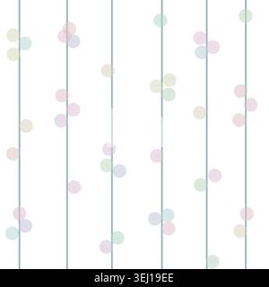 Abstract geometric stripes and dots seamless pattern drawing pastel wallpaper background front view Stock Photo