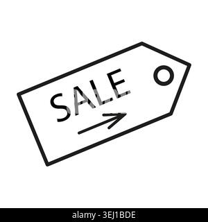 Right arrow label black vector icon features next sale promotion. Highlights forward discount deals for retail shopping. eps 10 Stock Vector