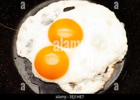 Double yolk egg Stock Photo