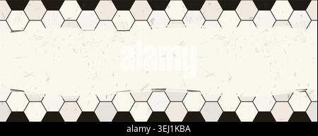 Vector background with hexagon geometric pattern, Soccer sport banner with texture for events and posters Stock Vector