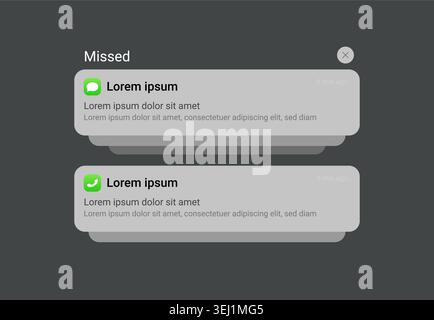 Text screen interface ui chat. Smartphone mockup icon vector layout template app screen Stock Vector