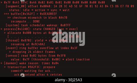 Abstract red programming code on black background horizontal vector Stock Vector