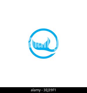 Whale Tail Vector Illustration Logo Design. Whale Icon Stock Vector