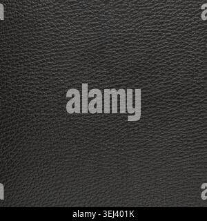 Natural qualitative black leather texture. Close up Stock Photo