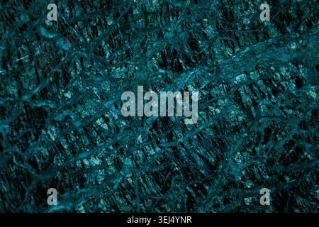 Luxurious Deep Teal Veined Marble Stock Photo