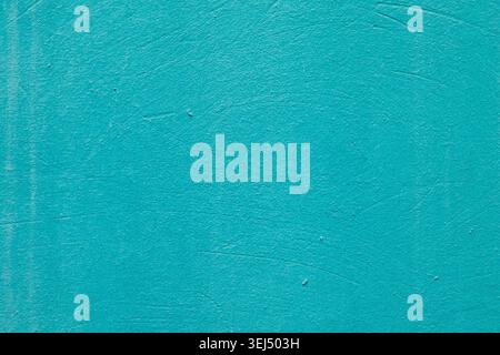Textured Turquoise Painted Wall Surface Stock Photo