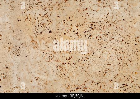 Porous Beige Travertine Stone Texture Stock Photo