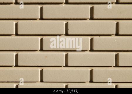Smooth Light Beige Brick Wall Background Stock Photo