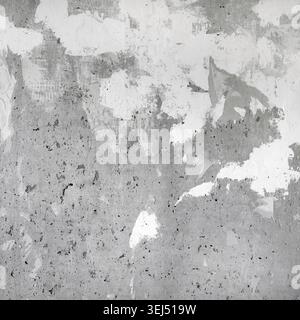 Gray concrete wall texture and white putty. Cement background Stock Photo