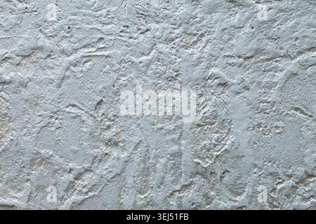 Rough Textured Silver Painted Plaster Wall Stock Photo