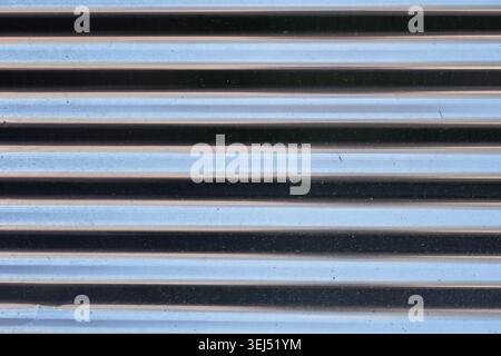 Corrugated Galvanized Metal Sheet Texture Stock Photo