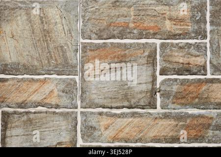 Decorative Stone Brick Wall Texture Close Up Stock Photo