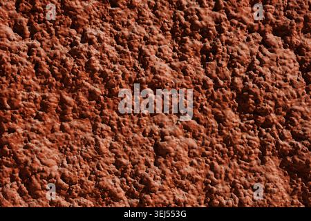 Rough Terracotta Stucco Wall Texture Stock Photo