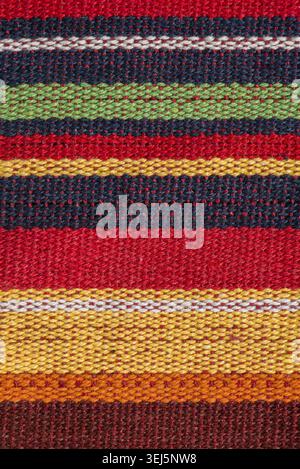 Closeup detail of multi color fabric texture Stock Photo